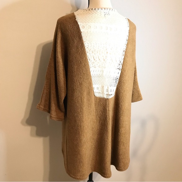 Umgee Open Cardigan Lace Sweater Hi Low Size Small / Medium - Picture 7 of 12